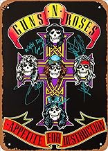 Guns N Roses Guns N Roses Metal Tin Sign Poster Vintage Art Wall Decor 12 x 8 inch