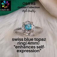 O&R RS swiss blue topaz ring(4mm)