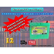 BADAKING Silver NS60L/LS 55B24L/LS (bateri kereta untuk TOYOTA VIOS, ALTIS, NISSAN ALMERA, TEANA, HO