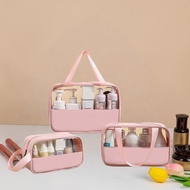 Transparent Travel Toiletry Bag PU Cosmetic Makeup Wash Storage Pouch Handbag Beg Mekap Travel | PVC