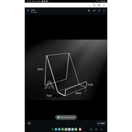 Acrylic wallet stand 5cm high, 7cm wide