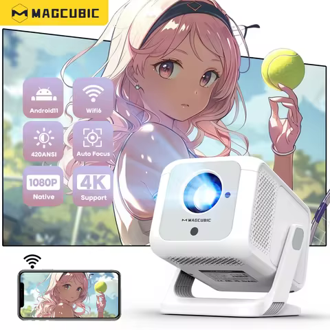 Magcubic HY310X 4K HD 1080P Auto Focus HD 420 ANSI Portable Projector Android 11 BT5.4 Built-in 5W H