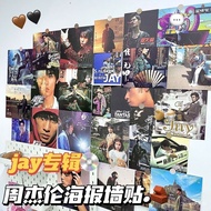 insFeng Jay Chou Album Poster Idol Star Wall Sticker Star Chasing Room Bedroom Wall Decoration Background Sticker