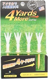 Yamani TRMG4YA2 Golf Tee 4 YARDS MORE GOLF TEE (Standard) 4 Yards More Tee Standard Yellow 70