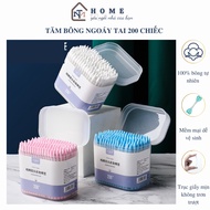 Cotton Swab, Ear Swab, Ear Swab, Ear Swab, Nose, 100% Natural Cotton - Box Of 200c