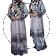 BAJU KURUNG KLASIK- GREY