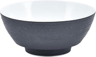 Arita Ware R0345 Ultimate Ramen Pot, Ultimate Ramen Bowl" Shiosai Black Pattern (Black/Black), Diame