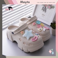 Mayto women's sandals, Lucky 6cm high heel sandals with 13 star charms, slingback sandal style CS-18