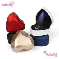 LANJ Couple Ring Box, LED Light Luxury Jewelry Wedding Ring Box, Heart Shaped Gift Packaging Jewelry