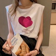 Clothing Fashion Top Sleeveless T-Shirt Vest Printed Sling Medium Large Size S-4XL Female Inner Wear