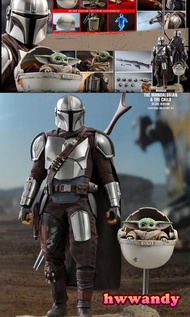 Hottoys TMS015 Star Wars THE MANDALORIAN AND THE CHILD (DELUXE VERSION) 星球大戰 曼達洛人 Yoda BB 1/6 Figure