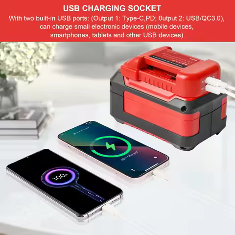 Adaptor for Einhell X Chang Ozito 18V battery PX-BAT4 4511396 /4511330 /4512042 to PD 22.5W max QC3.