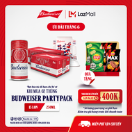Combo 2 Thùng 15 Lon Bia Budweiser PartyPack Chính Hãng (250ml/lon)