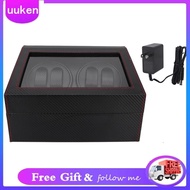Uukendh 110-240V US Plug Wristwatch Winder Box  Automatic Watch for Office Girls Women Home