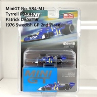 MiniGT No. 584 MJ Tyrrell P34 4 Patrick Depailler 1976 Swedish GP 2nd Place /blister package