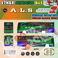 STIKER MINIATUR BUS JB2 HD BAGONG - BUDIMAN - ALS - AGRA MAS | STIKER LEMBARAN POLA BUS | POLA STIKE