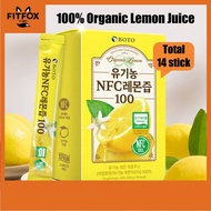 BOTO 100% Organic Lemon Juice  20g x 14 Sticks, NFC Pure Extract Korean Vitamin C Booster Detox Drin