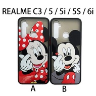 Realme C3/5/5i/5s/6i Frosted Matte Fasion Cartoon Design Dualtone Phone Case