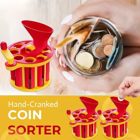 Coin Classifier Hand-cranked Coin Sorter 3D Printed Coin Sorting Machine and Organizer Fun Coin Stor