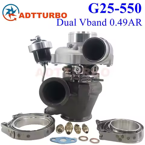 G25-550 0.49AR Dual VBand 877895 877895-5003S G25 550 48mm Turbo 740902 858161 Performance Turbine 5