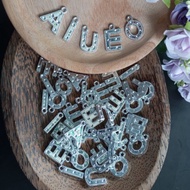 (55pcs) AIUEO silver Fokal letters