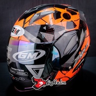 NEWEST GM FIGHTER RD BLACK HELMET SINGLE VISORORANGE