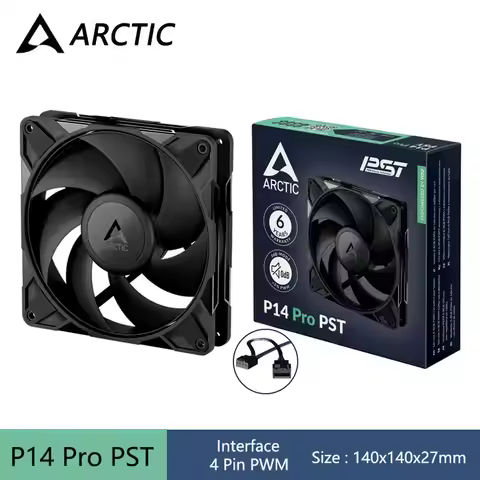 ARCTIC P14 Pro PST 140x140x27mm Computer Case Fan,12V 4Pin PWM 400-2500 RPM/Hydrodynamic Bearing/Hig