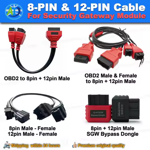 SGW Bypass Cable for FCA 12+8 Pin Security Gateway Module Bypass Adapter for Chrysler/Dodge/Ram/Jeep