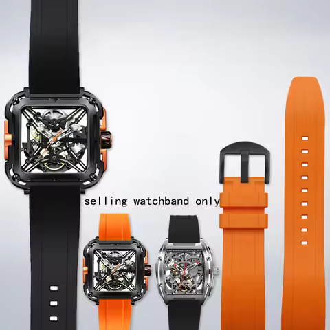 Quick release rubber wristband for CIGA design Xijia mechanical watch X series gorilla sharp wine ba