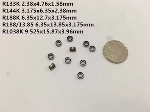 10pc R133K R144K 3.175x6.35x2.38mm R188K 6.35x12.7x3.175mm R1038K Inch Bearing Miniature Model Beari