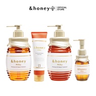 [MILKY 4 STEPS SET 1] &HONEY MILKY PRECIOUS EX REPAIR SHAMPOO+HAIR PACK+TREATMENT+HAIR OIL