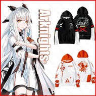 YS Arknights Hoodie Cosplay Long Sleeve Pullover Tops Anime Amiya Texas Casual Hooded Sweatershirt C