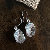 ต่างหูเงินแท้99.9% earrings handmade in silver 99.9 %  Retro style Chiang Mai