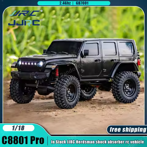 New JJRC C8801Pro 1/18 RC Car C8801 Wrangler Off-road Climbing Vehicle 4WD 2.4G Professional Rc Mode