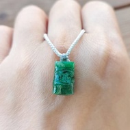 【親翠】天然翡翠 冰辣綠精緻節節高升竹節調整式繩鏈