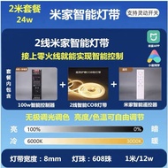 哲初homekit灯带双色温米家智能cob无极调光无主客厅悬浮双眼皮吊顶线 2米含【灯带+遥控器+智能驱动】