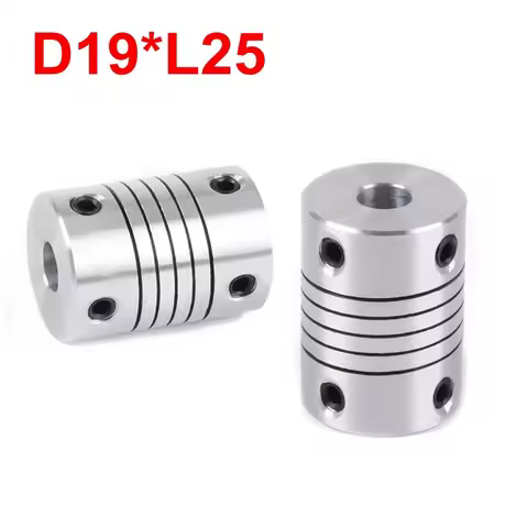 6pcs D19L25 Aluminium CNC Motor Jaw Shaft Coupler 5mm To 8mm Flexible Coupling OD 19x25mm Dropshippi