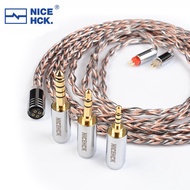 NiceHCK GrKing Flagship HiFi Earphone Cable 7N Silver Plated OCC+Graphene OCC 3-in-1 Detachable Plug