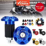 MALCOLM 2PCS CNC Aluminum Handlebar End Plugs for Motorcycle - Weighted Grips Caps for Dirt Bike/ATV