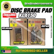 KLX150 DISC BRAKE PAD CNC COPPER CERAMIC BRAKE PAD DEPAN BELAKANG 100% ORIGINAL TOBAKI