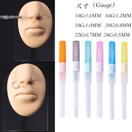 10pcs/Pack 14G16G18G20G22G24G Tattoo Equipment Catheter Piercing Needle Piercing Jewelry Tool Pierci