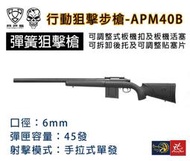 昊克生存遊戲-騎翼鶯歌 APS APM40A3B 6mm 手拉式擊狙空氣槍拉一打一 威力強 新型狙擊步槍