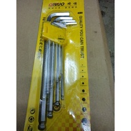 INDUSTRIAL GRADE 9pcs Allen Key Hex Key Set Ball Point Hex Key Set Torx Hex Key Set Carbon Steel Sat