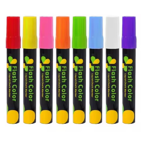 New Plastic Highlighter Pen Portable Erasable Liquid Chalk Office Supplies Marker Pen