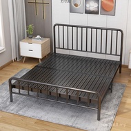 Iron Frame Bed Factory Rental Room Use 1.8m Double 1.51.2 Single Wholesale Cross-Border Iron Bed Mod