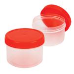 กระปุกพลาสติกฝาแดง (แพ็ค72ใบ) บาสเก็ต 2727