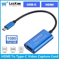 HDMI-compatible To Type-C Video Capture Card 1080P HD Game Record for PS3/4 Camera Recording Live Streaming Broadcast Camera