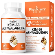KSM-66 Ashwagandha Root Powder Extract, High Potency -60 Vegan Capsules