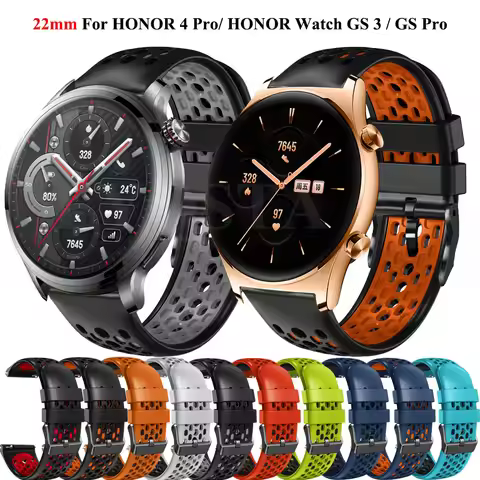 Watchband 22mm Strap For HONOR Watch 4 Pro GS 3i GS3/GS Pro Sport Silicone Band For HONOR Magic Watc