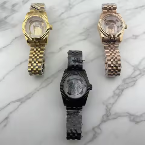 NH05 Datejust 31mm Women's 316L Stainless Steel Sapphire Glass Case Cyclops Lens Suitable for NH05 A